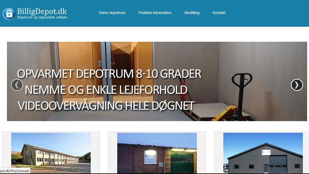 Billig Depot a WordPress Web Application for Storage Space Provider